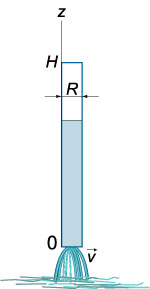 вытекание жидкости из тонкой трубки